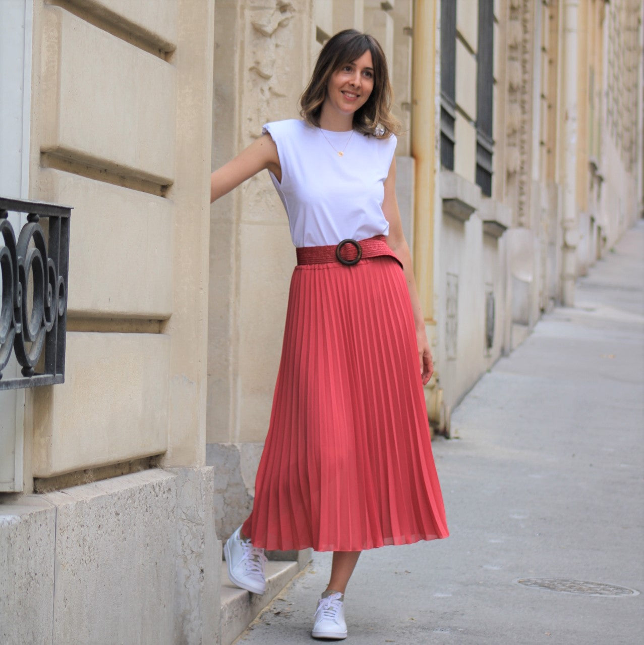 Jupe plissée vaporeuse - Rose vif - Ladies | H&M CA Jupe plissée vaporeuse - Rose vif - Ladies | H&M CA