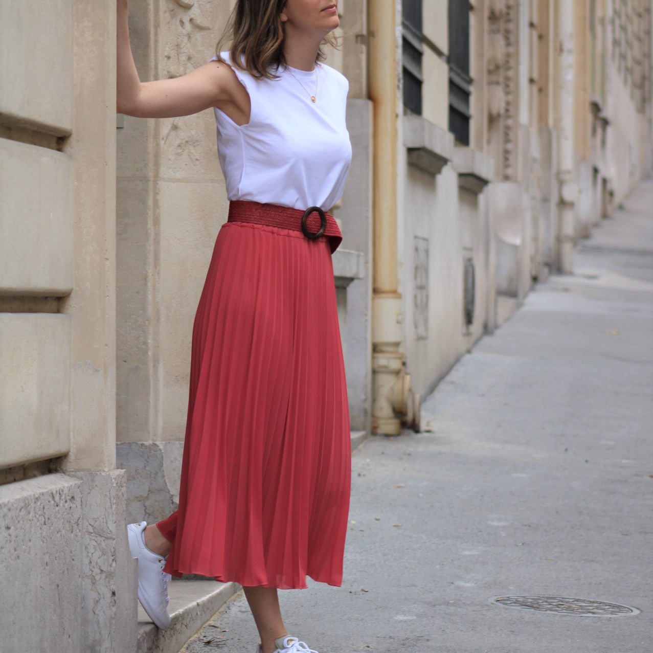 Jupe longue vieux rose 2025